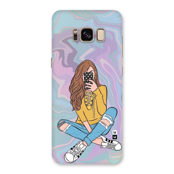 Selfie Girl Illustration Back Case for Galaxy S8