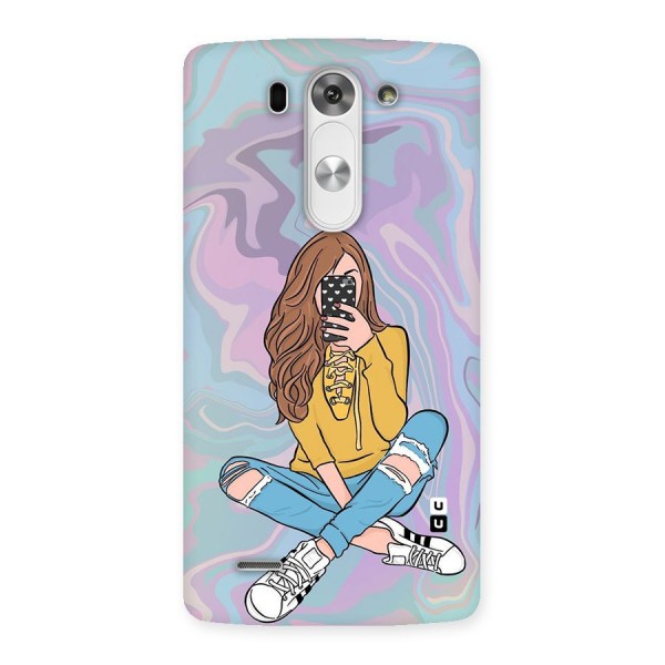 Selfie Girl Illustration Back Case for LG G3 Mini