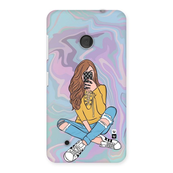 Selfie Girl Illustration Back Case for Lumia 530