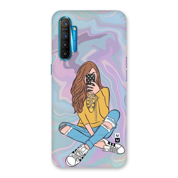 Selfie Girl Illustration Back Case for Realme XT