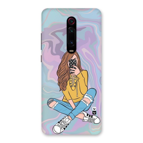 Selfie Girl Illustration Back Case for Redmi K20 Pro