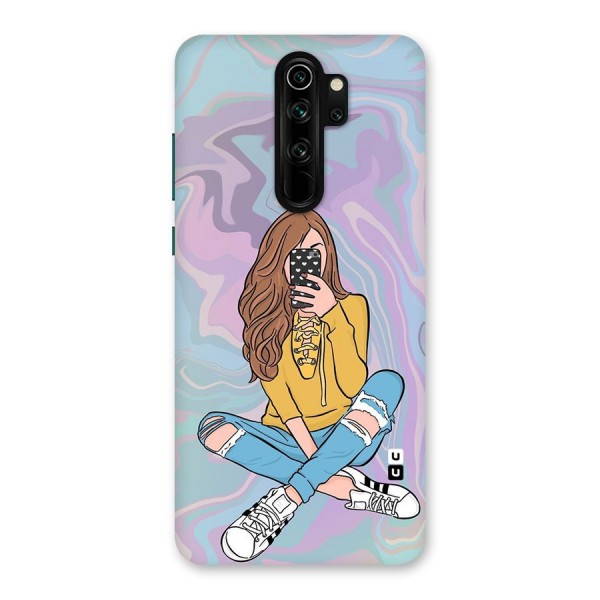 Selfie Girl Illustration Back Case for Redmi Note 8 Pro