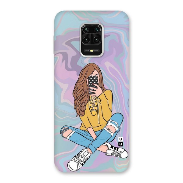 Selfie Girl Illustration Back Case for Redmi Note 9 Pro Max