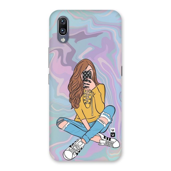 Selfie Girl Illustration Back Case for Vivo NEX