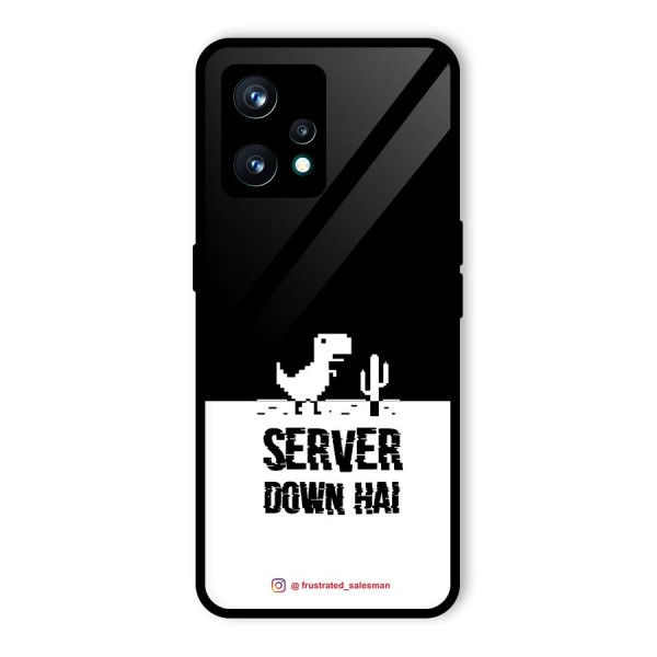 Server Down Hai Black Glass Back Case for Realme 9