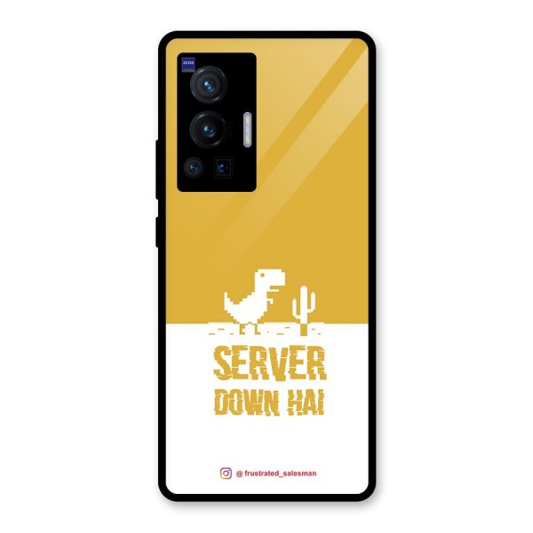 Server Down Hai Mustard Yellow Glass Back Case for Vivo X70 Pro