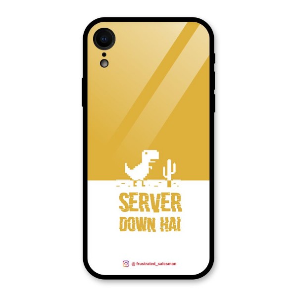 Server Down Hai Mustard Yellow Glass Back Case for iPhone XR