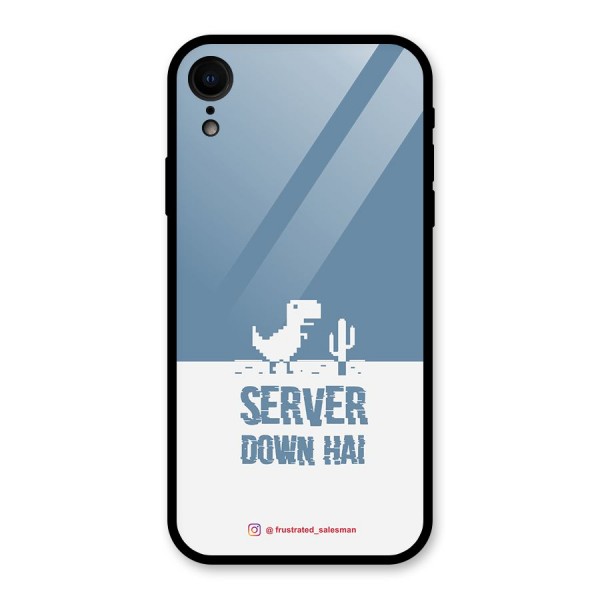 Server Down Hai SteelBlue Glass Back Case for iPhone XR