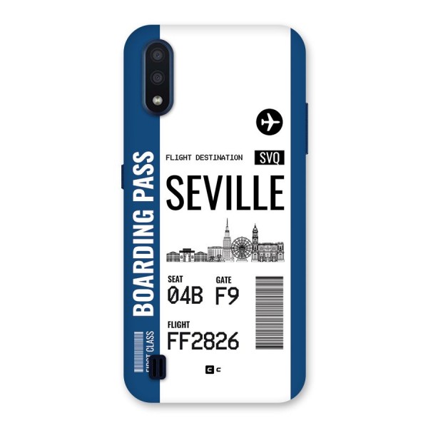 Seville Boarding Pass Back Case for Galaxy M01