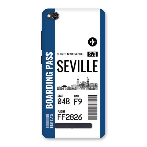 Seville Boarding Pass Back Case for Redmi 4A