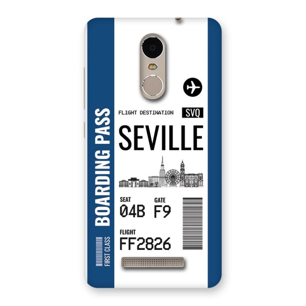 Seville Boarding Pass Back Case for Redmi Note 3