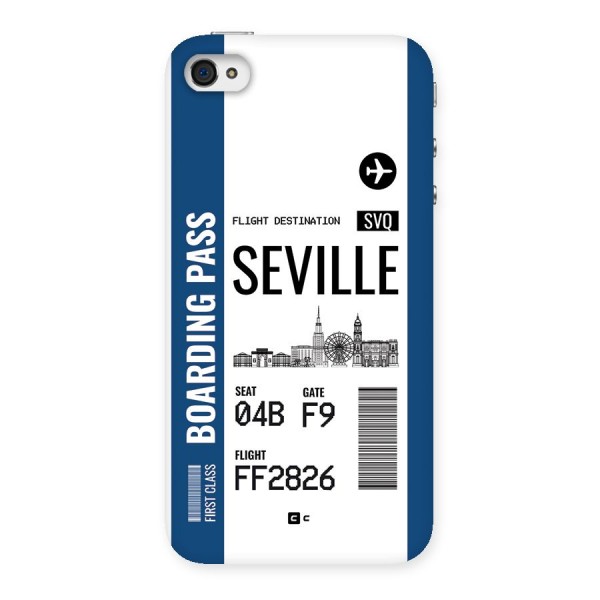 Seville Boarding Pass Back Case for iPhone 4 4s