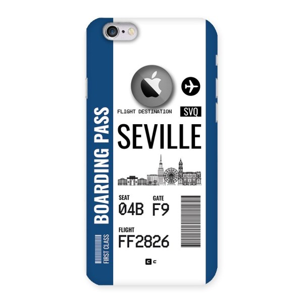 Seville Boarding Pass Back Case for iPhone 6 Logo Cut