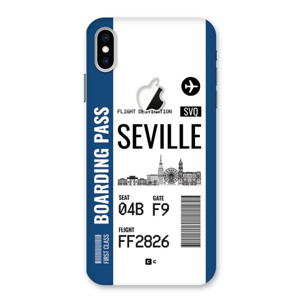 Seville Boarding Pass Back Case for iPhone XS Max Apple Cut