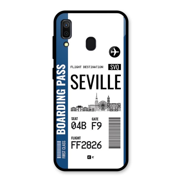 Seville Boarding Pass Glass Back Case for Galaxy A30