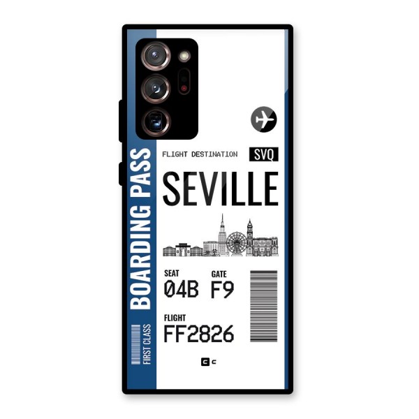 Seville Boarding Pass Glass Back Case for Galaxy Note 20 Ultra 5G