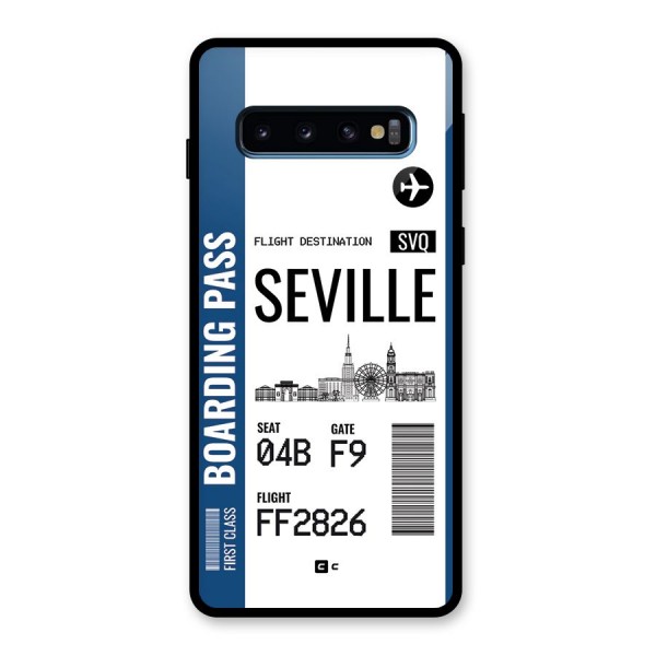 Seville Boarding Pass Glass Back Case for Galaxy S10