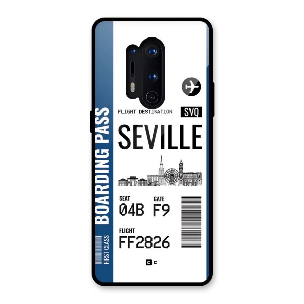 Seville Boarding Pass Glass Back Case for OnePlus 8 Pro