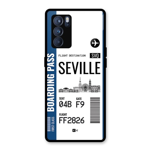 Seville Boarding Pass Glass Back Case for Oppo Reno6 Pro 5G