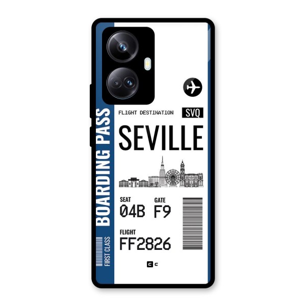 Seville Boarding Pass Glass Back Case for Realme 10 Pro Plus