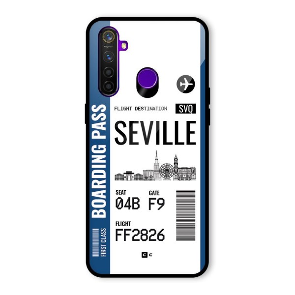Seville Boarding Pass Glass Back Case for Realme 5 Pro