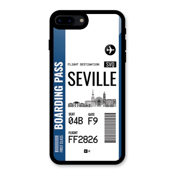 Seville Boarding Pass Glass Back Case for iPhone 7 Plus
