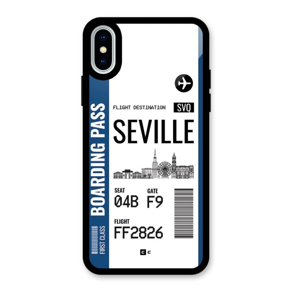 Seville Boarding Pass Glass Back Case for iPhone X