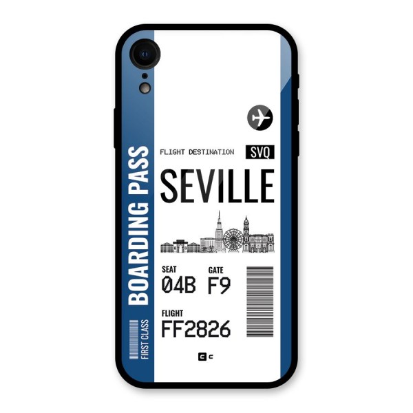 Seville Boarding Pass Glass Back Case for iPhone XR