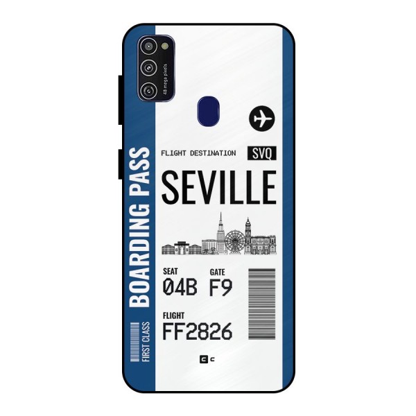 Seville Boarding Pass Metal Back Case for Galaxy M21