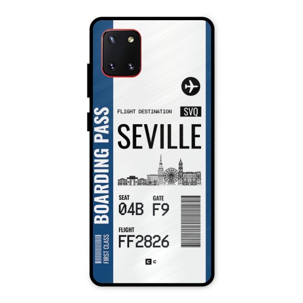 Seville Boarding Pass Metal Back Case for Galaxy Note 10 Lite