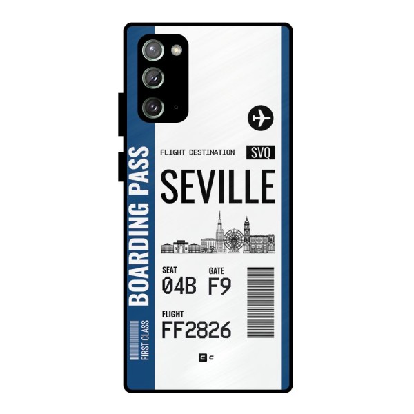 Seville Boarding Pass Metal Back Case for Galaxy Note 20