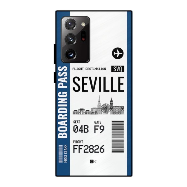 Seville Boarding Pass Metal Back Case for Galaxy Note 20 Ultra