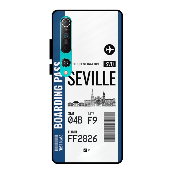 Seville Boarding Pass Metal Back Case for Mi 10