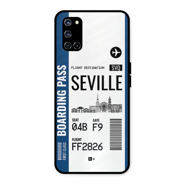 Seville Boarding Pass Metal Back Case for Oppo A52