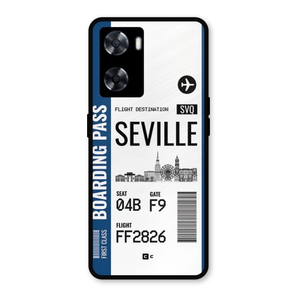 Seville Boarding Pass Metal Back Case for Oppo A57 2022