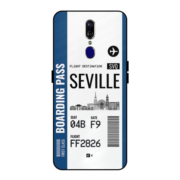 Seville Boarding Pass Metal Back Case for Oppo F11