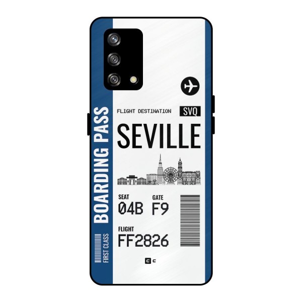 Seville Boarding Pass Metal Back Case for Oppo F19