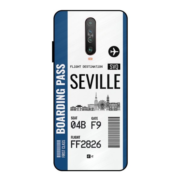 Seville Boarding Pass Metal Back Case for Poco X2