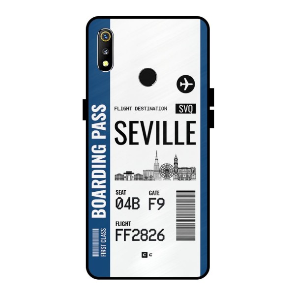 Seville Boarding Pass Metal Back Case for Realme 3