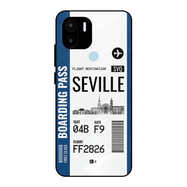 Seville Boarding Pass Metal Back Case for Redmi A1 Plus