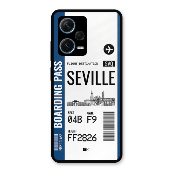 Seville Boarding Pass Metal Back Case for Redmi Note 12 Pro Plus 5G