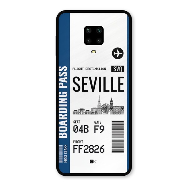 Seville Boarding Pass Metal Back Case for Redmi Note 9 Pro Max