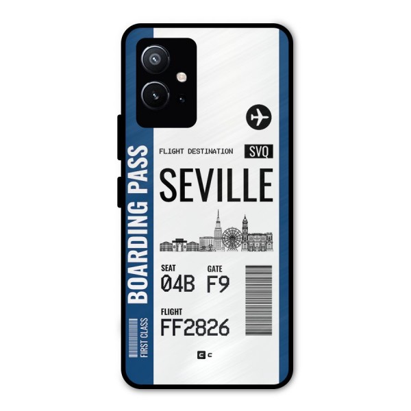 Seville Boarding Pass Metal Back Case for Vivo T1 5G