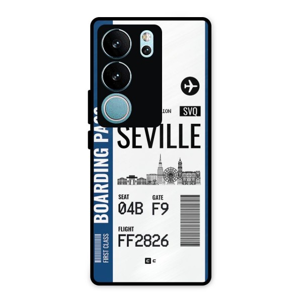 Seville Boarding Pass Metal Back Case for Vivo V29