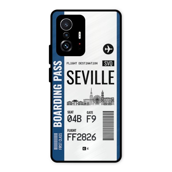 Seville Boarding Pass Metal Back Case for Xiaomi 11T Pro