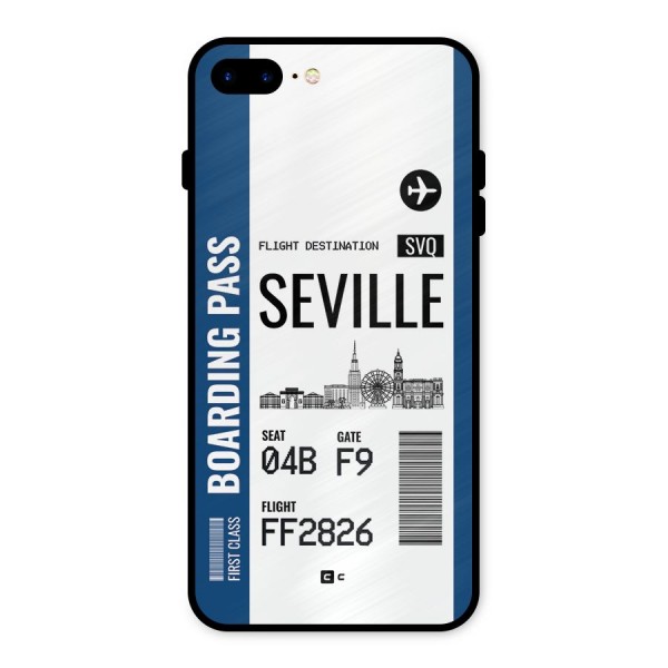 Seville Boarding Pass Metal Back Case for iPhone 8 Plus