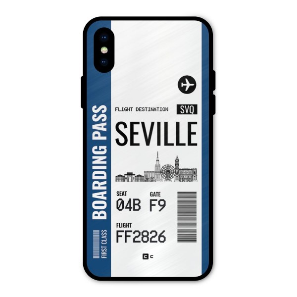 Seville Boarding Pass Metal Back Case for iPhone X