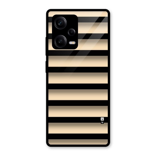 Shadow Stripes Glass Back Case for Redmi Note 12 Pro