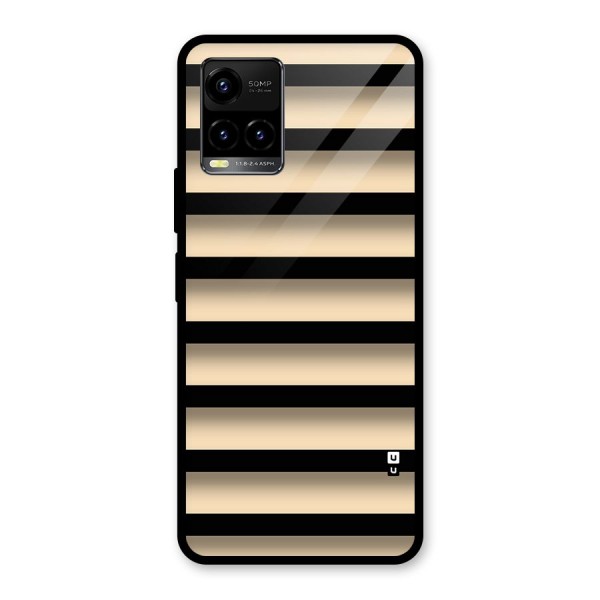 Shadow Stripes Glass Back Case for Vivo Y21G