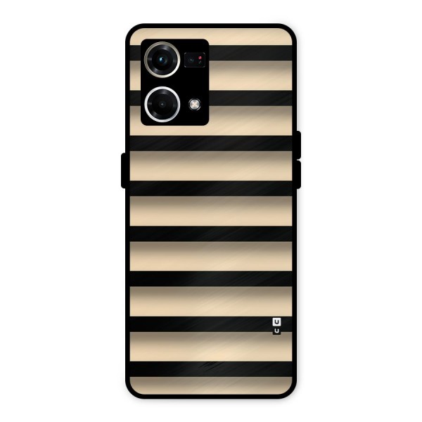 Shadow Stripes Metal Back Case for Oppo F21s Pro 4G